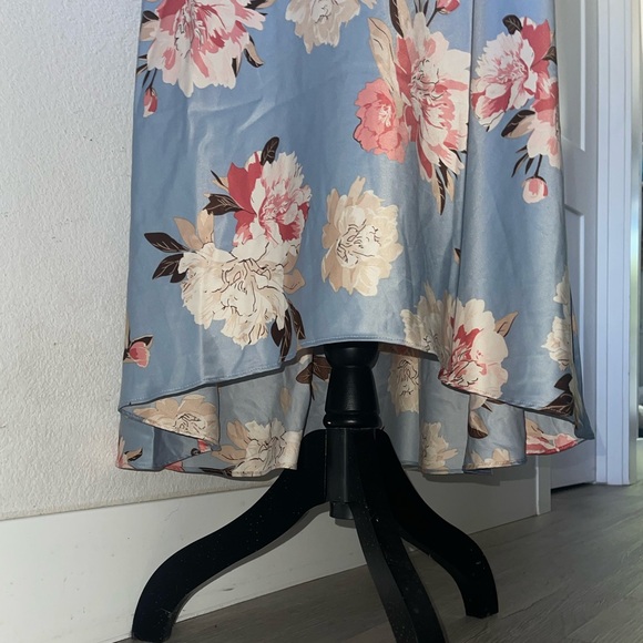 Stella Floral Empire Waist Lace and Satin Sleep Gown, Small - Picture 4 of 7